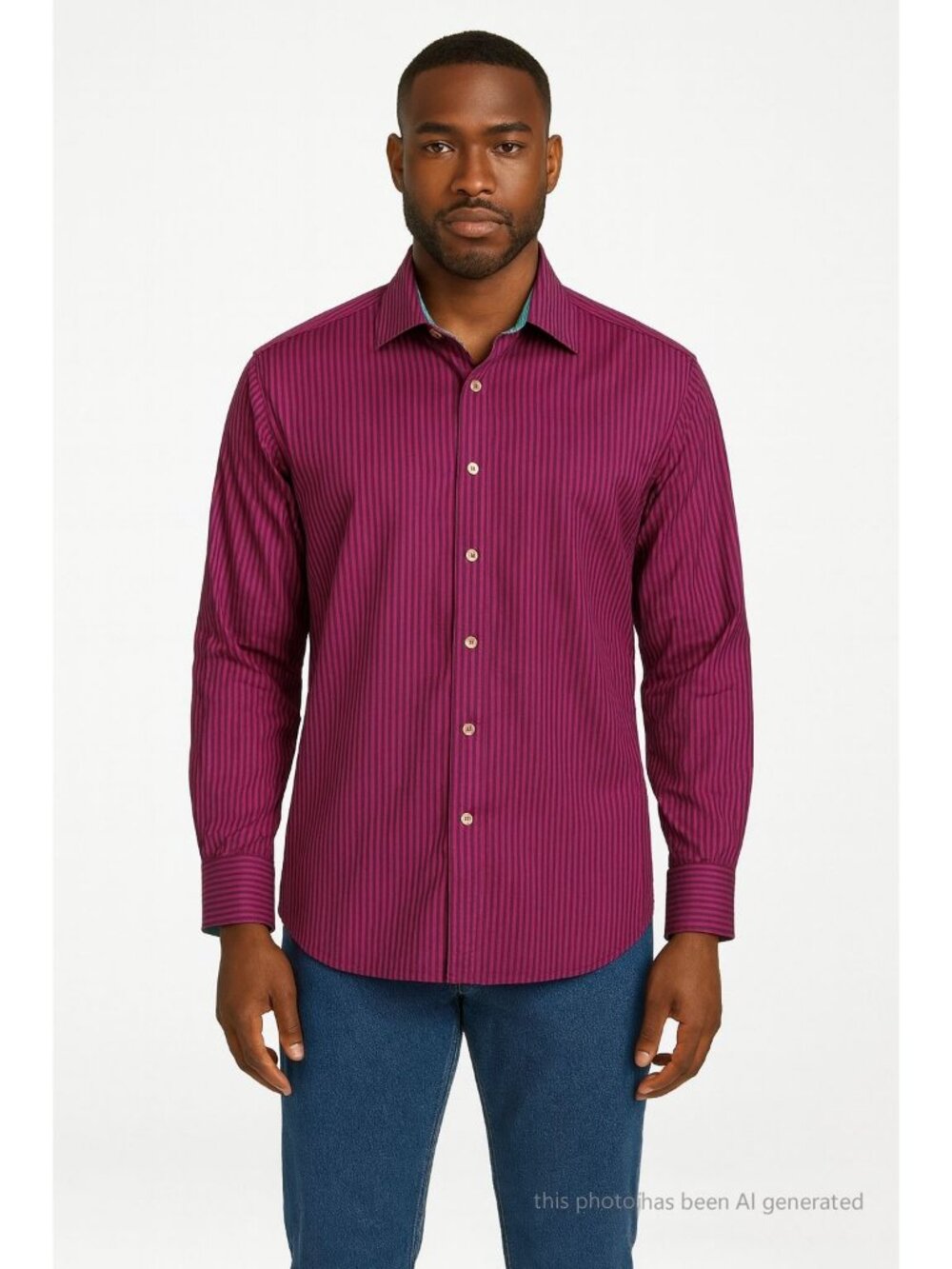 Robert Graham Purple Button Front Shirt L